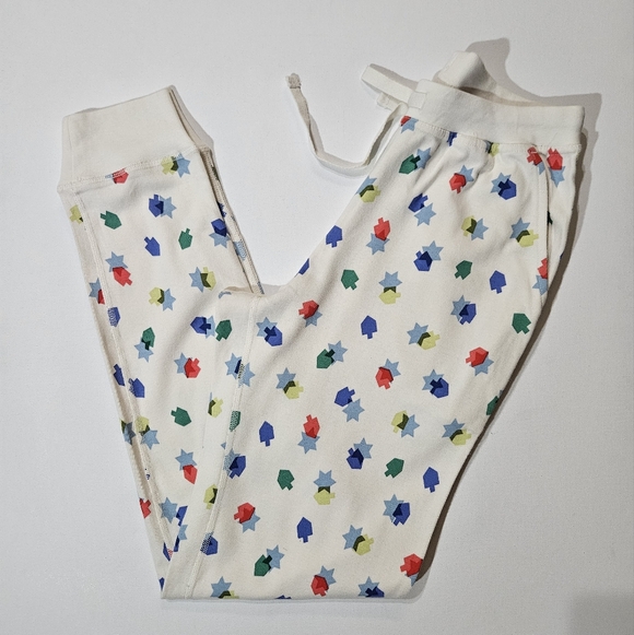 Hanna Andersson Pants - Hannah Anderson Holiday Jogger Pants Womens‎ XS White Dradel Star Of David Print
